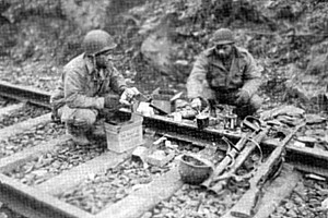 Amerikanen van het 82ste in Rochelinval, 21 december 1944.