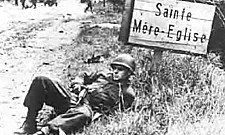 Amerikaanse para van het 82ste, 's morgens van 6 juni '44 te Sainte-Mère-Eglise